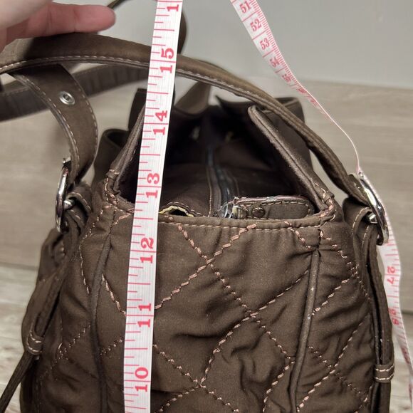 Vera Bradley Tote Bag Handbag Microfiber Espresso Collection XL / 16" x 11" x 5" - Picture 11 of 16